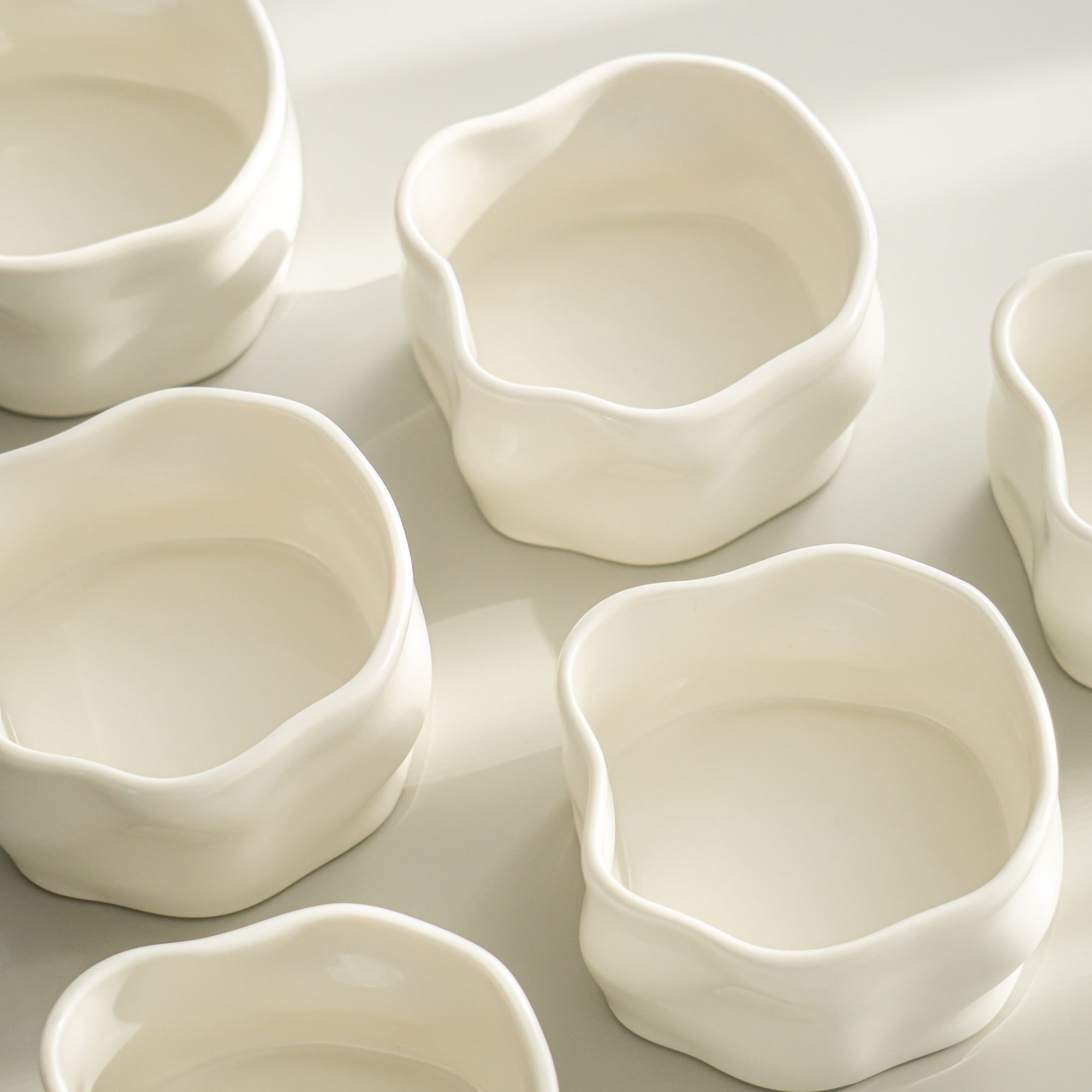 LOT DE 6 COUPELLES/SNACK BOWL NORDIC BLANCHE 9.5CM | 210ML