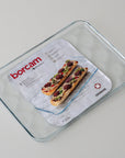 PASABAHCE BORCAM PLATEAU EN VERRE RECTANGULAIRE