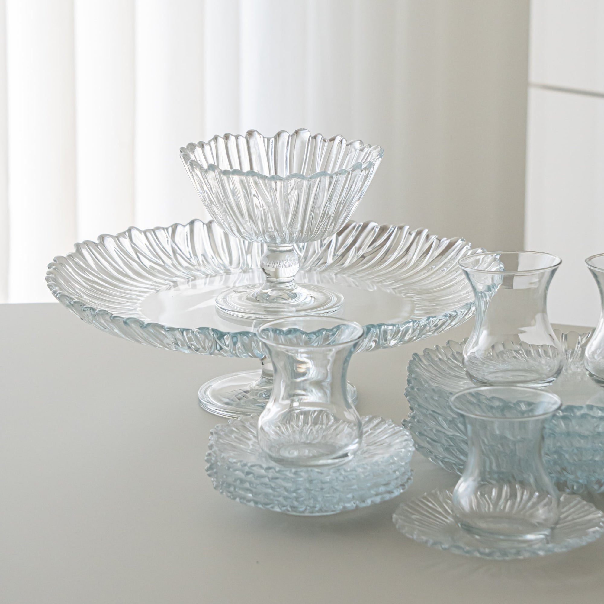 PASABAHCE AURORA SERVICE A DESSERT | 20 PIECES | 6 PERSONNES