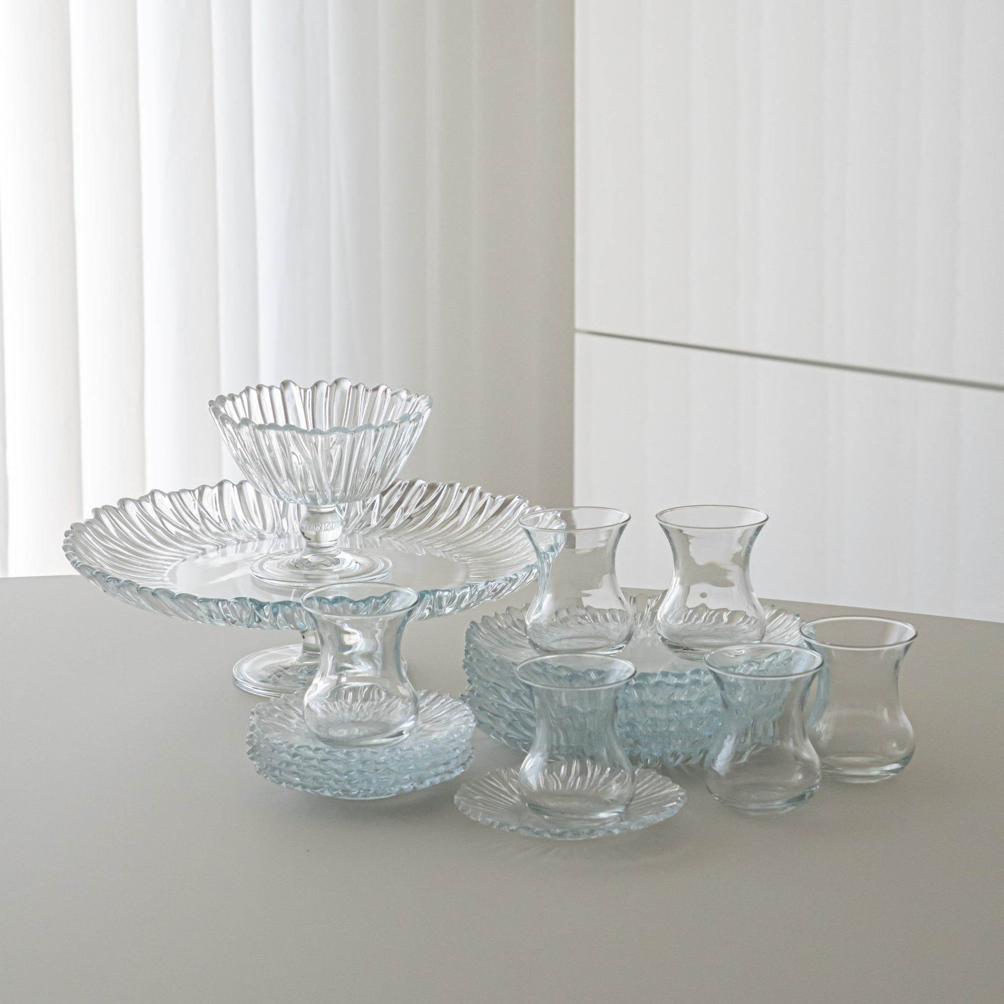 PASABAHCE AURORA SERVICE A DESSERT | 20 PIECES | 6 PERSONNES
