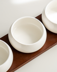 PLATEAU APERITIF CHUBBY ACACIA 4 COUPELLES | 1 PLATEAU