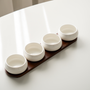PLATEAU APERITIF CHUBBY ACACIA 4 COUPELLES | 1 PLATEAU