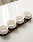 PLATEAU APERITIF CHUBBY ACACIA 4 COUPELLES | 1 PLATEAU