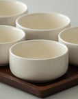 PLATEAU APERITIFS SORA | ACACIA & PORCELAINE | 7 PIECES