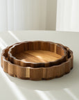 PLATEAU DECORATIF ACACIA BLOOM | 20CM | 25CM | 2 PIECES