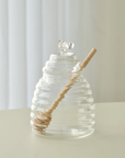 HONEY POT WITH LID AND BAMBOO SPOON 400ML