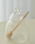 HONEY POT WITH LID AND BAMBOO SPOON 400ML