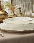 KARACA SERVICE DE TABLE FINE PEARL QUARTZ GOLD 62 PIECES