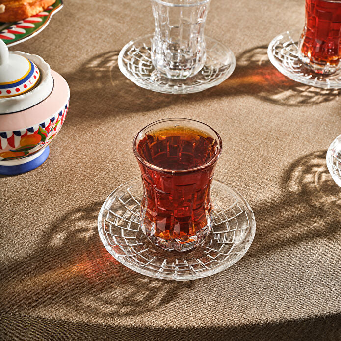 RCR CRISTAL ENSEMBLE DE VERRE A THE ETNA 140ML 12 PIECES 6 PERSONNES