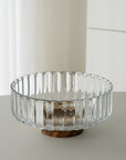 SALADIER EN VERRE & ACACIA DIA | 20.5CM