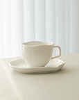 WHITE CERAMIC COFFEE SET 12 PIECES 6 PEOPLE 200ML