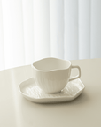 WHITE CERAMIC COFFEE SET 12 PIECES 6 PEOPLE 200ML