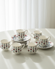 KARACA EBRULI COFFEE SET 12 PIECES 6 PEOPLE
