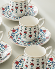 KARACA EBRULI COFFEE SET 12 PIECES 6 PEOPLE