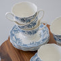 SERVICE A CAFE VINTAGE BLEU | 225ML | 12 PIECES | 6 PERSONNES