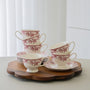 SERVICE A CAFE VINTAGE ROUGE | 225ML | 12 PIECES | 6 PERSONNES