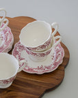 SERVICE A CAFE VINTAGE ROUGE | 225ML | 12 PIECES | 6 PERSONNES