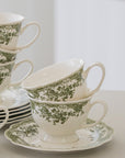 SERVICE A CAFE VINTAGE VERT | 225ML | 12 PIECES | 6 PERSONNES