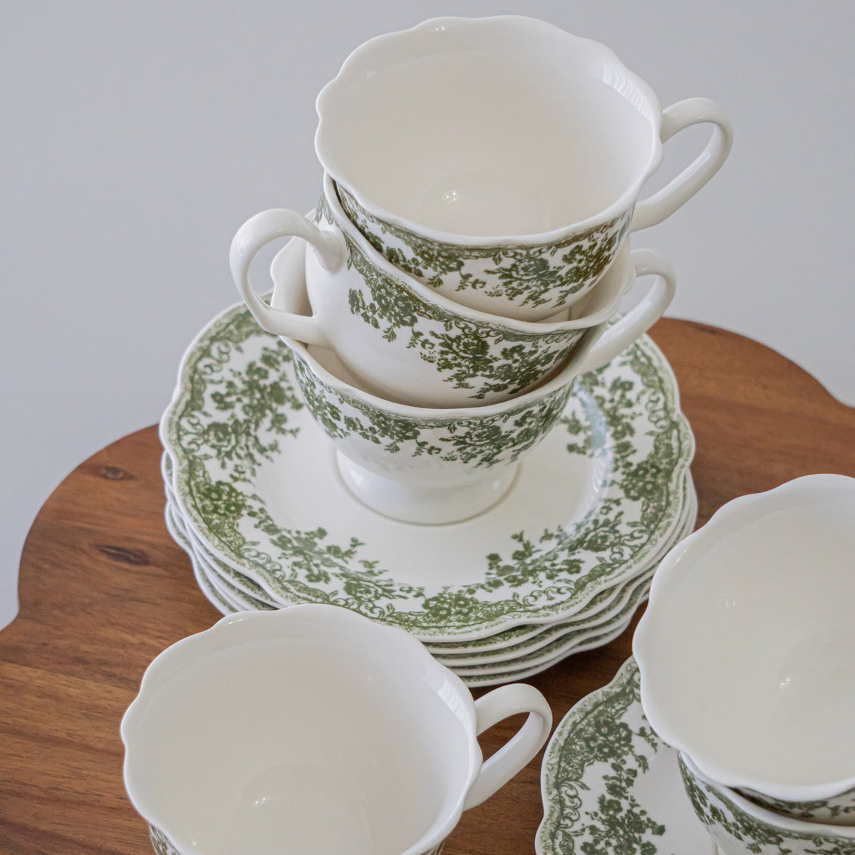 SERVICE A CAFE VINTAGE VERT | 225ML | 12 PIECES | 6 PERSONNES