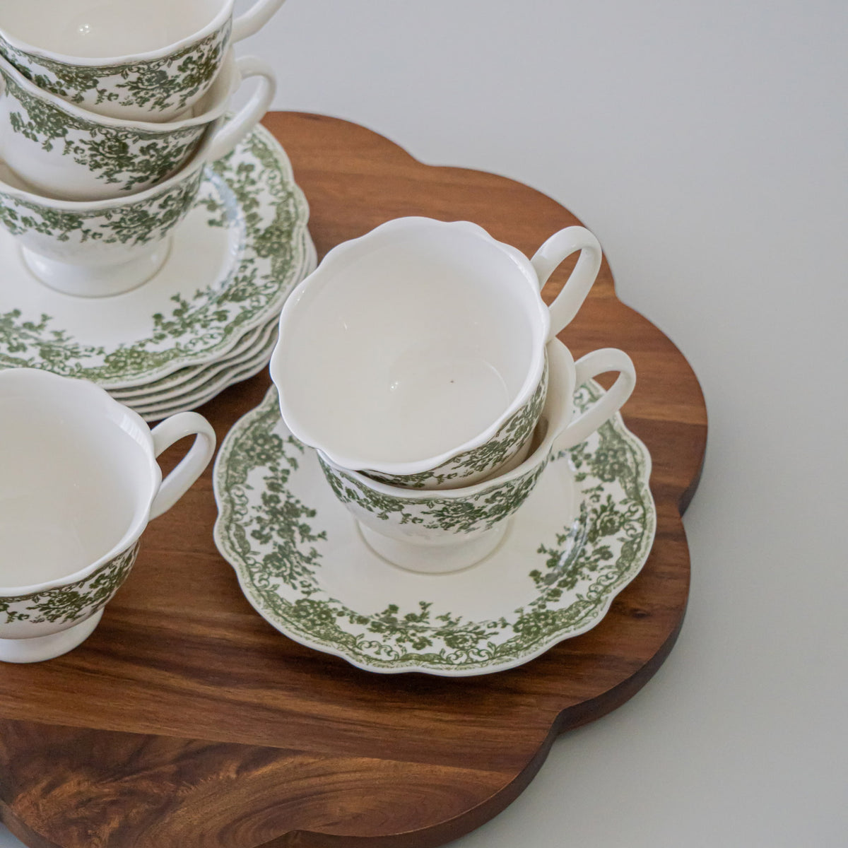 SERVICE A CAFE VINTAGE VERT | 225ML | 12 PIECES | 6 PERSONNES