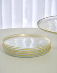 KARACA SERVICE A DESSERT JEST GOLD RIM 7 PIECES