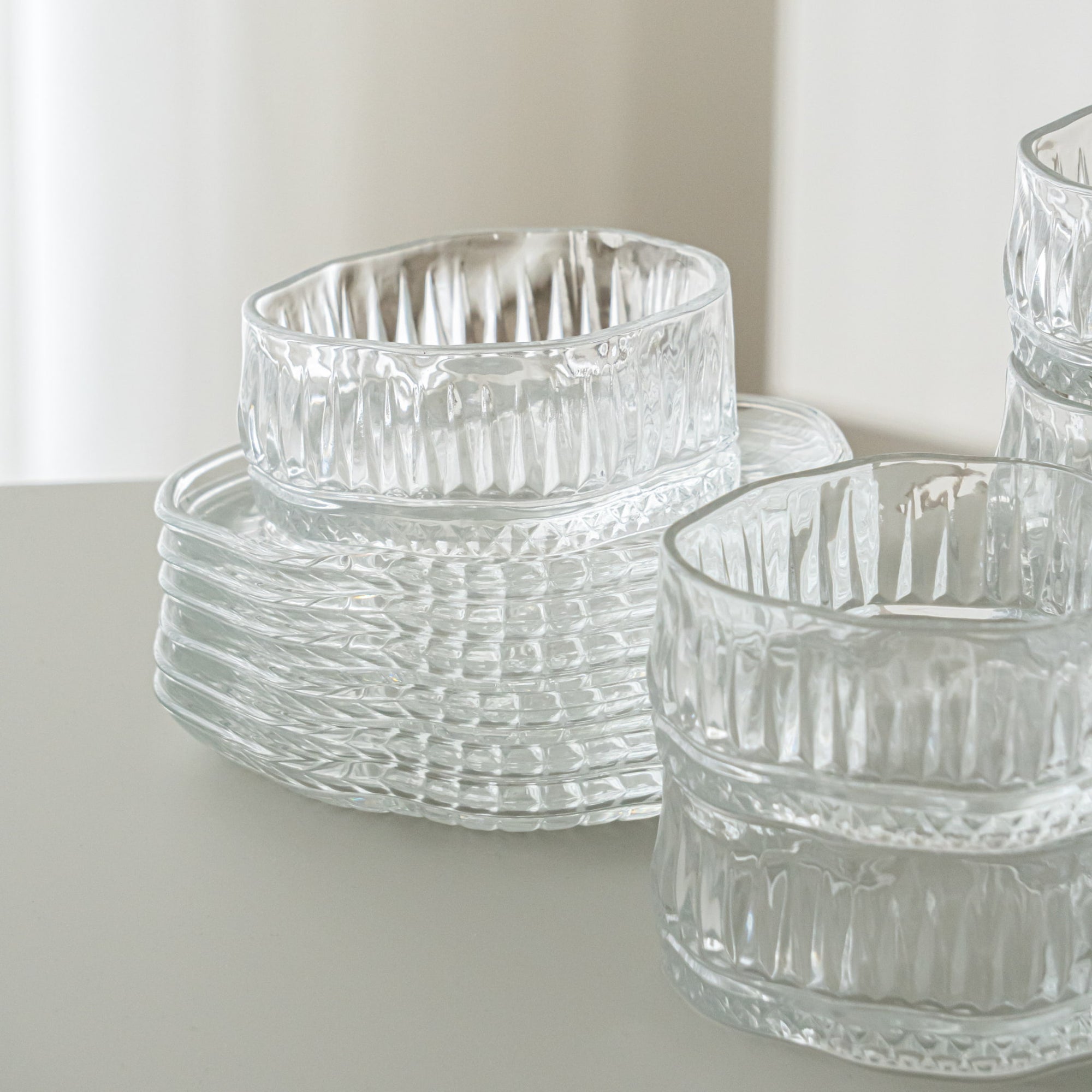 SERVICE APÉRITIF 2-EN-1 WAVE STRIE | 6 BOLS + 6 SOUCOUPES | 250ML
