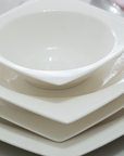 KARACA JAMIE WHITE 52-PIECE DINNERWARE SET FOR 12 PEOPLE