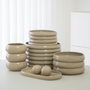 SERVICE DE TABLE MOON BEIGE | 27 PIECES | 6 PERSONNES