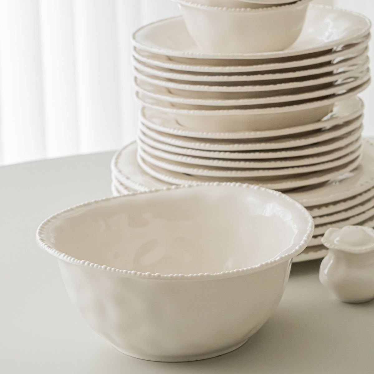 SERVICE DE TABLE PEARLS BLANC | 27 PIECES | 6 PERSONNES