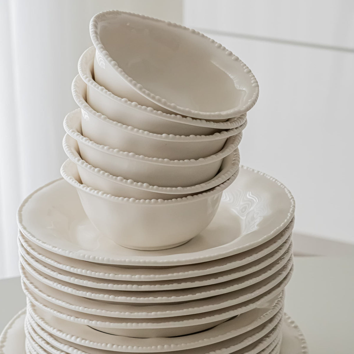 SERVICE DE TABLE PEARLS BLANC | 27 PIECES | 6 PERSONNES