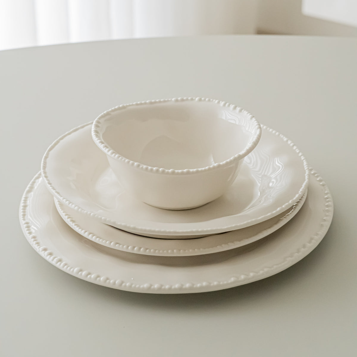 SERVICE DE TABLE PEARLS BLANC | 27 PIECES | 6 PERSONNES