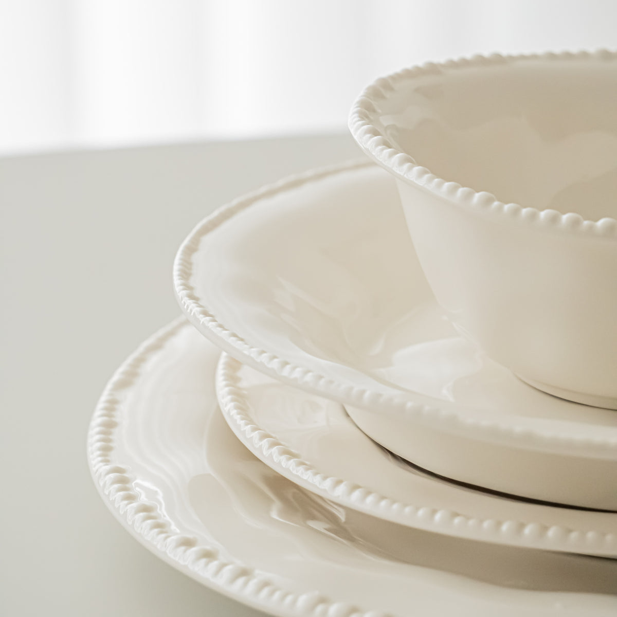 SERVICE DE TABLE PEARLS BLANC | 27 PIECES | 6 PERSONNES