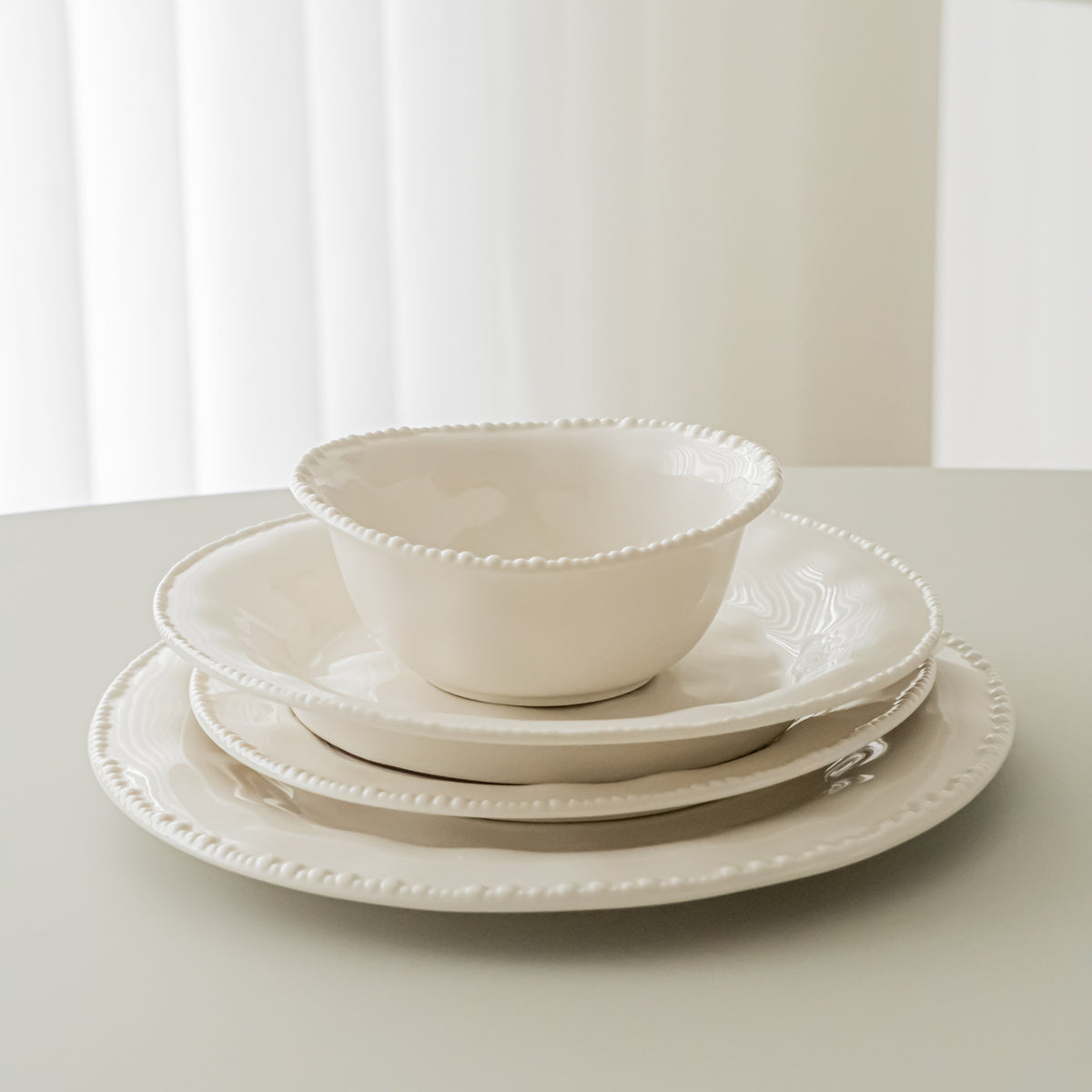 SERVICE DE TABLE PEARLS BLANC | 27 PIECES | 6 PERSONNES
