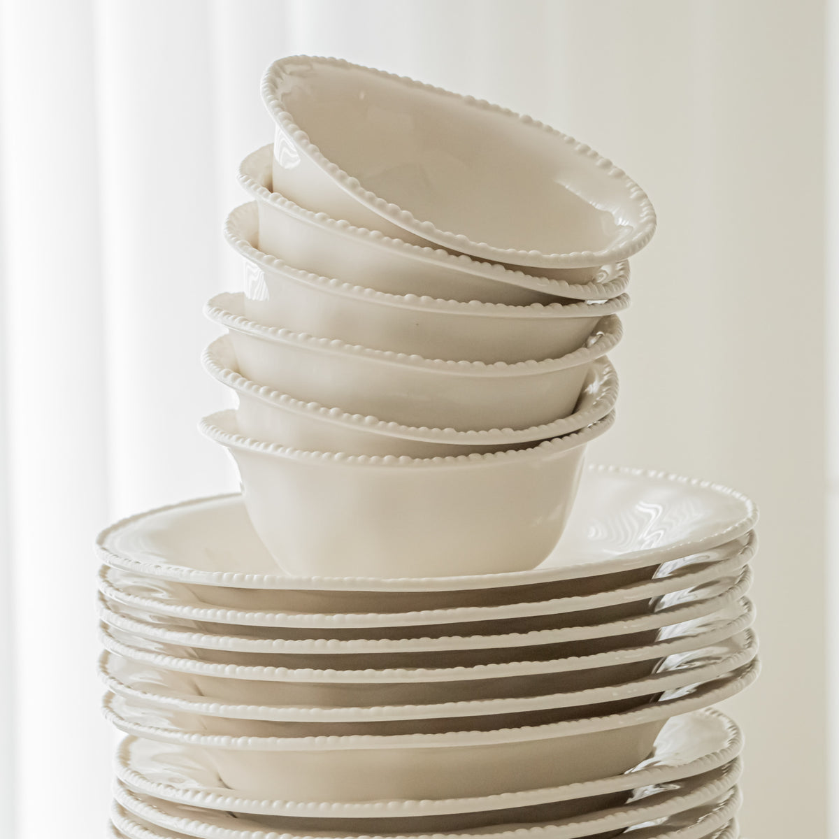 SERVICE DE TABLE PEARLS BLANC | 27 PIECES | 6 PERSONNES