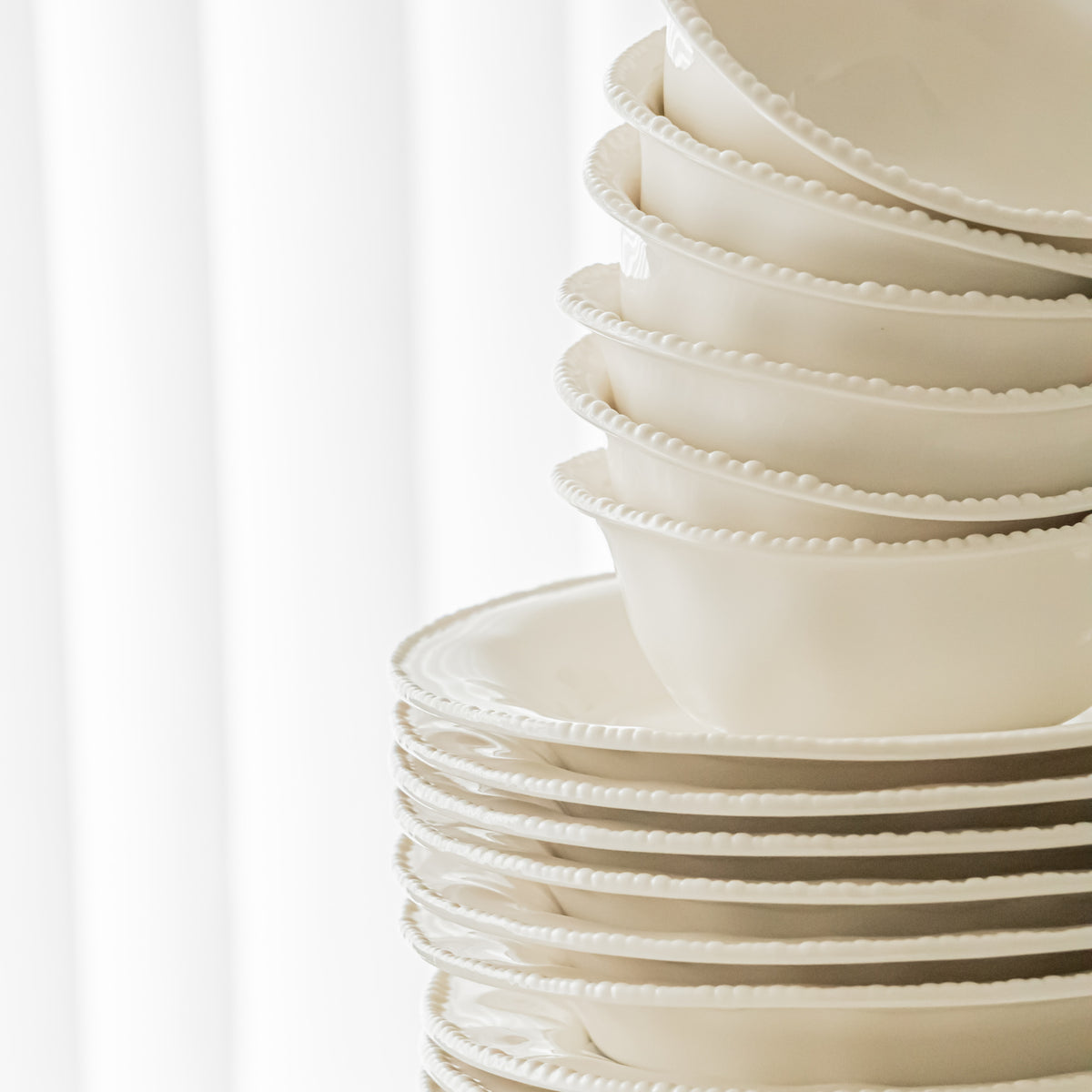 SERVICE DE TABLE PEARLS BLANC | 27 PIECES | 6 PERSONNES