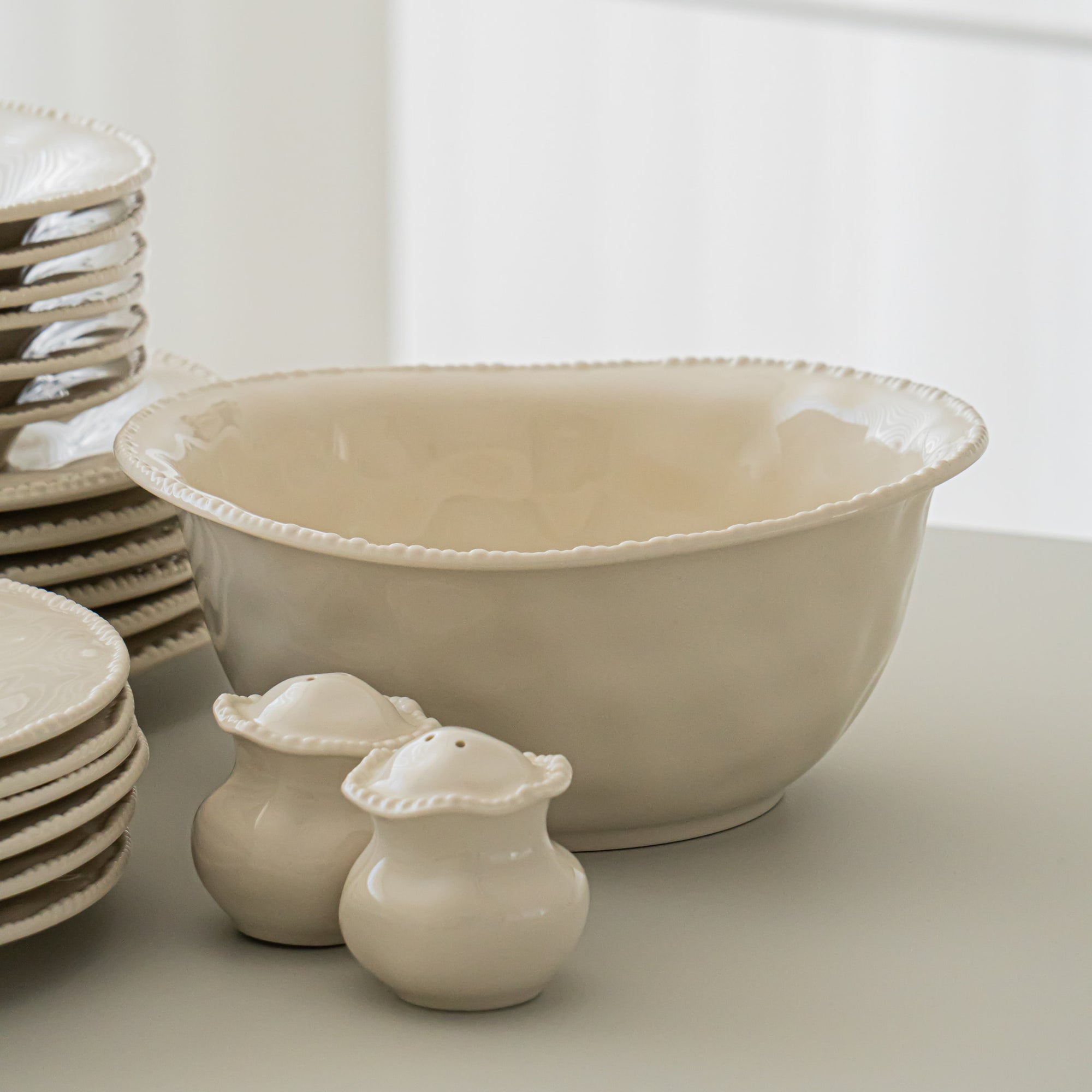 SERVICE DE TABLE PEARLY CREME | 27 PIECES | 6 PERSONNES