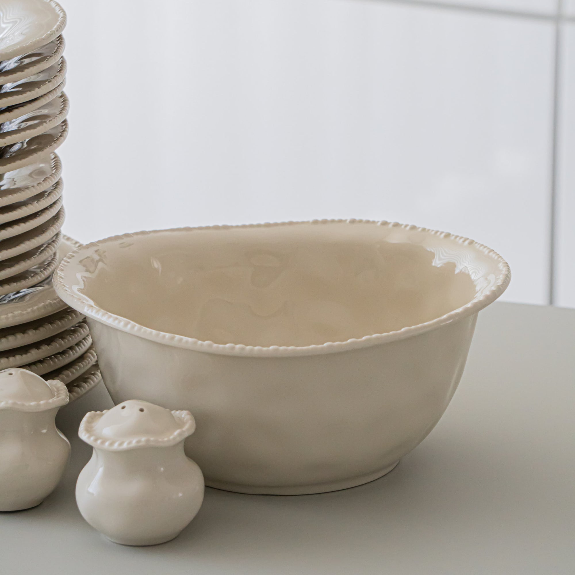 SERVICE DE TABLE PEARLY CREME | 27 PIECES | 6 PERSONNES