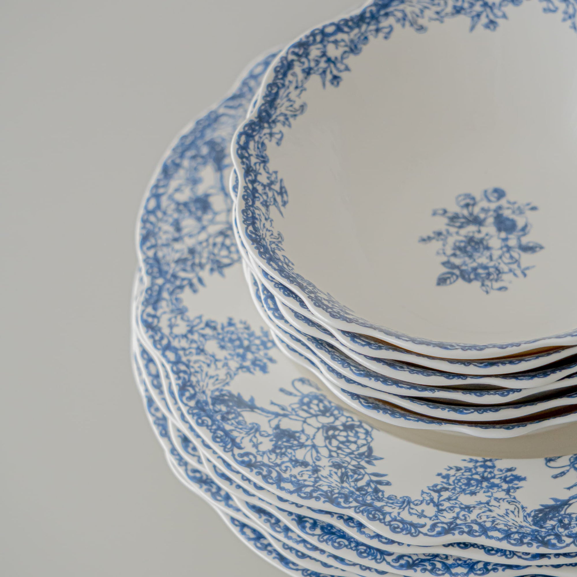 SERVICE DE TABLE VINTAGE BLEU | 25 PIECES | 6 PERSONNES