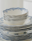 SERVICE DE TABLE VINTAGE BLEU | 25 PIECES | 6 PERSONNES