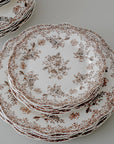 SERVICE DE TABLE VINTAGE MARRON | 25 PIECES | 6 PERSONNES