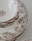 SERVICE DE TABLE VINTAGE MARRON | 25 PIECES | 6 PERSONNES