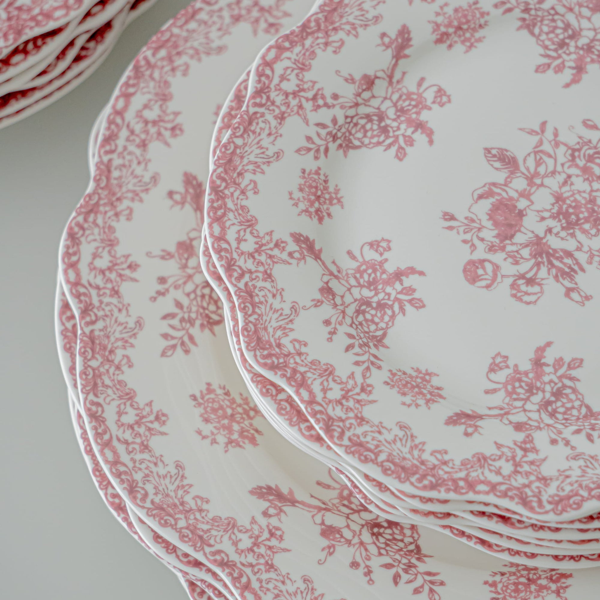 SERVICE DE TABLE VINTAGE ROUGE | 25 PIECES | 6 PERSONNES