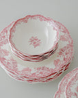 SERVICE DE TABLE VINTAGE ROUGE | 25 PIECES | 6 PERSONNES
