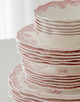 SERVICE DE TABLE VINTAGE ROUGE | 25 PIECES | 6 PERSONNES