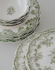 SERVICE DE TABLE VINTAGE VERT | 25 PIECES | 6 PERSONNES
