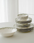 SERVICE DE TABLE VINTAGE VERT | 25 PIECES | 6 PERSONNES
