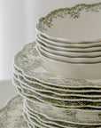 SERVICE DE TABLE VINTAGE VERT | 25 PIECES | 6 PERSONNES