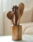 SET D'USTENSILES EN BOIS D'ACACIA 6 PIECES