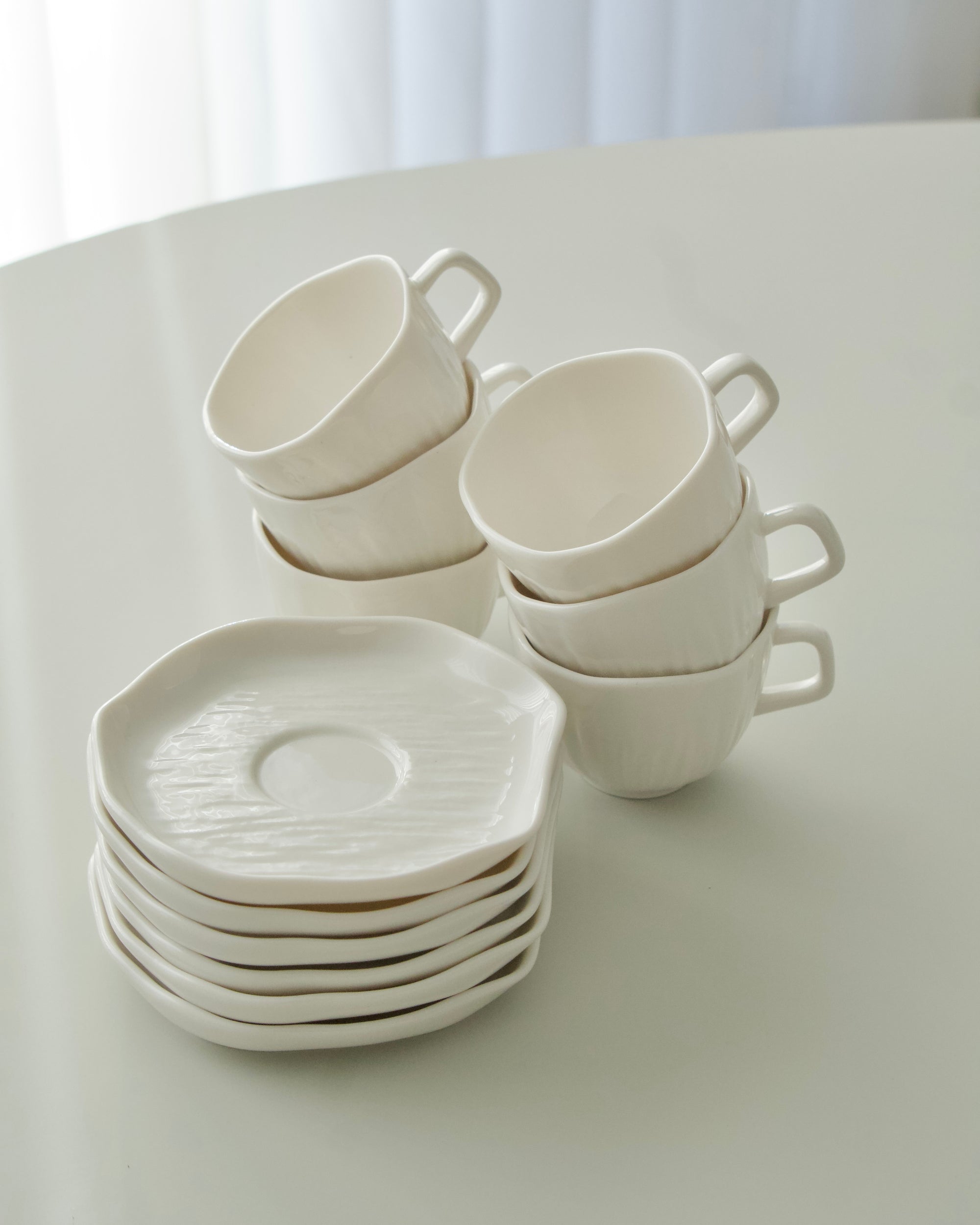 SERVICE A ESPRESSO CERMICO BLANC 12 PIECES 6 PERSONNES 90ML