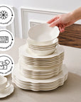 KARACA SERVICE DE TABLE VERA WHITE 12 PERSONNES 59 PIECES